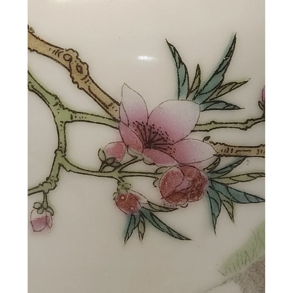 Vintage Chinese Vase Chicken Zhongguo Jingdezhen Zhi Porcelain Enamel Glaze 6